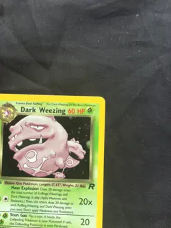 Pokemon Cards: Team Rocket 1st Edition Rare Holo: Dark Weezing 14/82 - Image 4