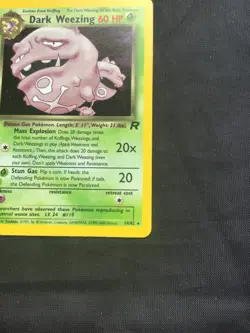 Pokemon Cards: Team Rocket 1st Edition Rare Holo: Dark Weezing 14/82 - Image 5