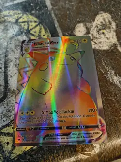 Pokemon Pikachu TCG VMAX Rainbow Secret Holo Rare Full Art Card 188/185 - Image 1