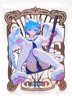 Goddess Story - Pink Metal Waifu Card - Rem - NUMBERED #/100 - Image 1