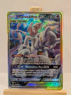 Custom Fan Art Mewtwo & Mew GX High Quality Custom Card Tag Team - Image 1