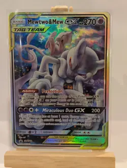Custom Fan Art Mewtwo & Mew GX High Quality Custom Card Tag Team - Image 2