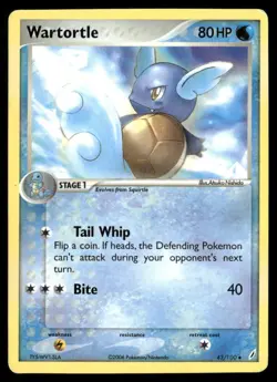 2006 EX Crystal Guardians set Pokemon card 043 Wartortle LP - Image 1