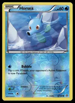 2015 Primal Clash Set Pokemon Card 030 Horsea Reverse Foil LP - Image 1