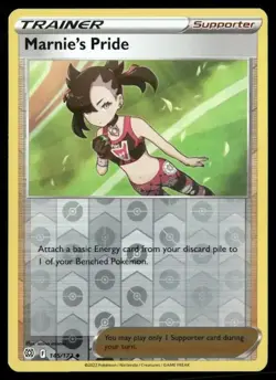 2022 Brilliant Stars Set Pokemon Card 145 Marnie's Pride Reverse Foil NM - Image 1