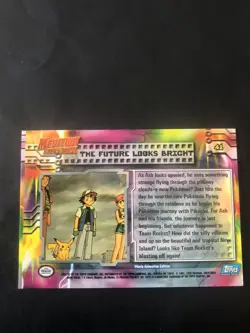 *ERROR*THE FUTURE LOOKS BRIGHT #41 TOPPS BLUE Logo THE FIRST MOVIE POKEMON CARD - Image 2