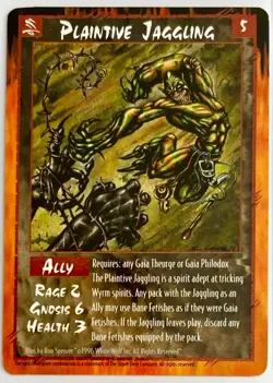 RAGE Apocalypse CCG: LAST ULTRA-RARE PLAINTIVE JAGGLING PROMO~MINT~NEW Game CARD - Image 1