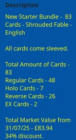 Pokemon TCG Shrouded Fable Bundle 83 Cards - Image 1
