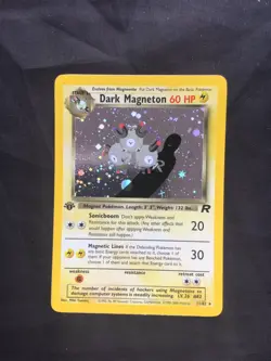 Pokemon Cards: Team Rocket 1st Edition Rare Holo: Dark Magneton 11/82 - Image 1