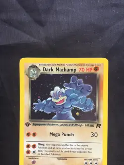 Pokemon Cards: Team Rocket 1st Edition Rare Holo: Dark Machamp 10/82 - Image 2