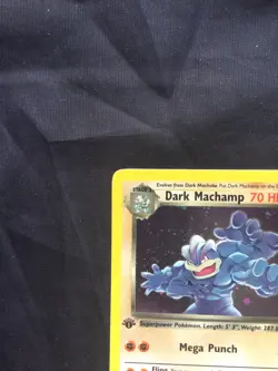 Pokemon Cards: Team Rocket 1st Edition Rare Holo: Dark Machamp 10/82 - Image 3