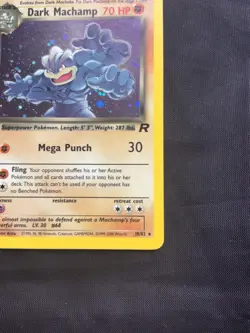 Pokemon Cards: Team Rocket 1st Edition Rare Holo: Dark Machamp 10/82 - Image 5