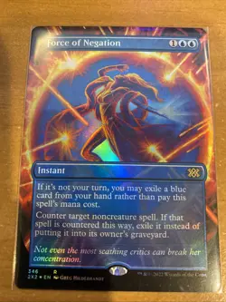 MTG English Force of Negation Borderless Foil Double Masters 2022 Near Mint! - Image 1