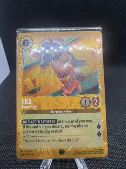 Disney Lorcana TCG Lilo Escape Artist Gold Foil Promo Card 25/P2 Sealed - Image 1
