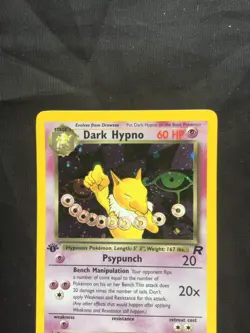 Pokemon Cards: Team Rocket 1st Edition Rare Holo: Dark Hypno 9/82 - Image 2