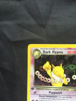 Pokemon Cards: Team Rocket 1st Edition Rare Holo: Dark Hypno 9/82 - Image 3