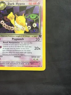 Pokemon Cards: Team Rocket 1st Edition Rare Holo: Dark Hypno 9/82 - Image 5