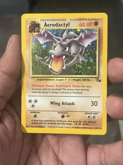 Pokemon TCG Aerodactyl Holo Rare Card 1/62 Fossil Unlimited LP/MP Condition - Image 4