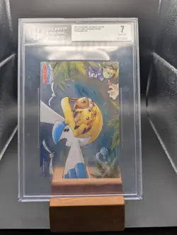 2018 Pokemon Japanese Pokemon Center Clear Card Pikachu Eevee BGS 7 - Image 2