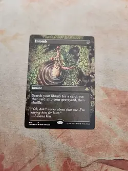 Entomb Borderless Foil Dominaria Remastered MTG NM - Image 1