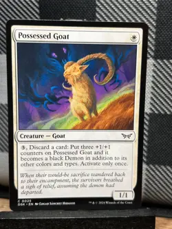 MTG TCG: Possessed Goat 25, Duskmourn: House of Horror - Image 1