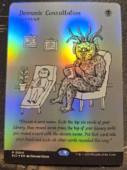 Secret Lair Encyclopedia Foil Demonic Consultation MTG Ships Now! - Image 1