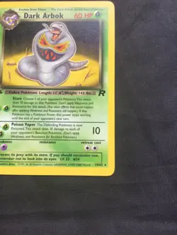 Pokemon Cards: Team Rocket 1st Edition Rare: Dark Arbok 19/82 - Image 4