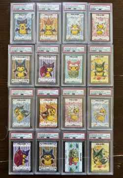 Pokemon Poncho Pikachu Mega Campaign Business Card PSA Complete Set 2015 2016 - Image 1