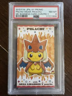 Pokemon Poncho Pikachu Mega Campaign Business Card PSA Complete Set 2015 2016 - Image 4