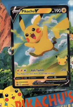 Pokemon TCG Pikachu V SWSH143 Black Star Promo Stamped NM/M - Image 1