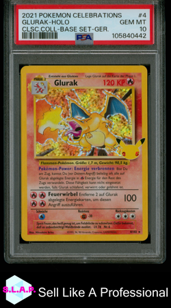 GLURAK-HOLO CLSC.COLL-BASE SET-GER. POKEMON CELEBRATIONS 2021 4 PSA 10 - Image 1