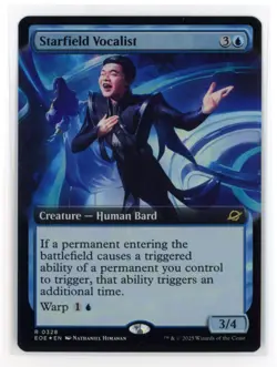 MtG EOE Starfield Vocalist #328 Extended Art FOIL - Image 1