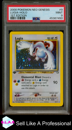 LUGIA-HOLO 1ST EDITION POKEMON NEO GENESIS 1ST EDITION 2000 9 PSA 9 - Image 1