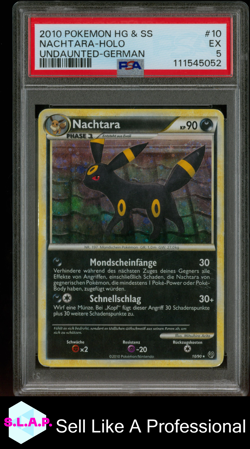 NACHTARA-HOLO UNDAUNTED-GERMAN POKEMON HG & SS UNDAUNTED 2010 10 PSA 5 - Image 1