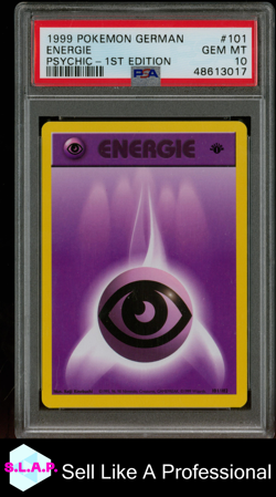 PSYCHO-ENERGIE 1ST EDITION POKEMON GERMAN 1999 101 PSA 10 - Image 1