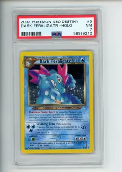 2002 Pokemon Neo Destiny Dark Feraligatr 5/105 Holo Rare PSA 7 NM - Image 1