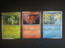Pokemon 151 Promo Holos - Bulbasaur SVP 046 Charmander SVP 047 Squirtle SVP 048 - Image 1