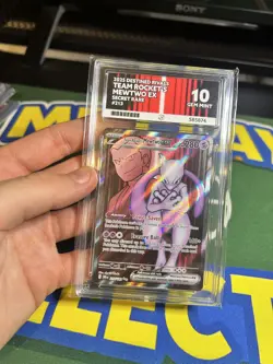 Team Rocket's Mewtwo 213/182 Destined Rivals Pokemon TCG Ace 10 Perfect Grades - Image 1