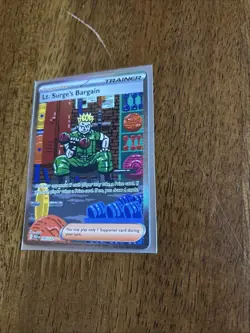 Lt. Surge's Bargain 185/132 Special Illustration Rare Pokemon Mega Evolution NM - Image 2