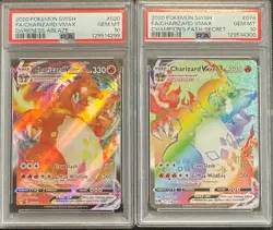 SEQUENTIAL PSA 10 CHARIZARD VMAX 020 DARKNESS ABLAZE 074 CHAMPION'S PATH POKEMON - Image 1