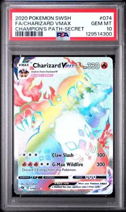 SEQUENTIAL PSA 10 CHARIZARD VMAX 020 DARKNESS ABLAZE 074 CHAMPION'S PATH POKEMON - Image 5