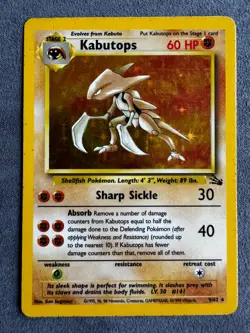 1999-2000 Pokemon KABUTOPS HOLO Fossil 9/62 WOTC EN - Image 1