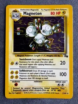 1999-2000 Pokemon MAGNETON HOLO Fossil 11/62 WOTC EN - Image 1
