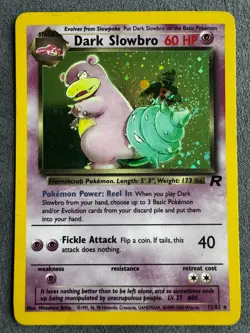 1999-2000 Pokemon DARK SLOWBRO HOLO Swirl Team Rocket 12/82 WOTC EN - Image 1