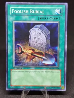 Yu-Gi-Oh! Foolish Burial SDRL-EN020 Rise of the Dragon Lords 1st Edition NM - Image 1