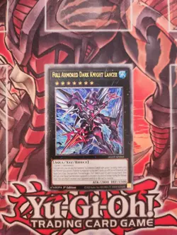 YuGiOh! Full Armored Dark Knight Lancer AGOV-EN041 Quarter Century Secret 1st Ed - Image 1