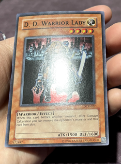 Yugioh! D.D. Warrior Lady Vintage DCR-027 Super Rare Unlimited LP - Image 3
