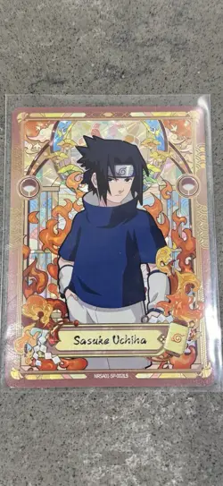 Kayou Naruto TCG CCG Trading Card SASUKE UCHIHA! (NRSA01-SP-002L5) Near Mint - Image 1