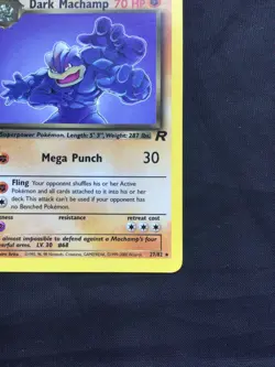 Pokemon Cards: Team Rocket 1st Edition Rare: Dark Machamp 27/82 - Image 4