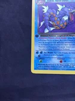 Pokemon Cards: Team Rocket 1st Edition Rare: Dark Gyarados 25/82 - Image 5